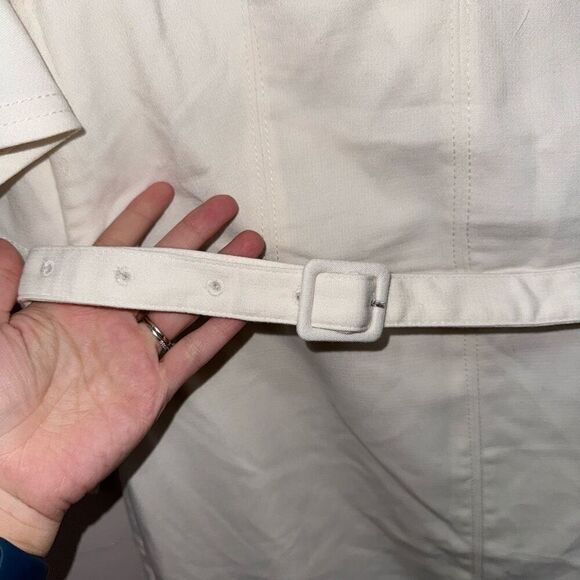 New Ann Taylor Flutter Sleeve Belted Sheath Dress - Picture 3 of 7